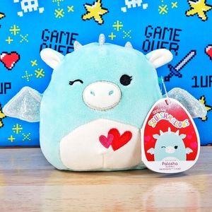 Squishmallow Palasha the Dragon 5" UltraSoft Stuffed Valentine's Day Plush NWT